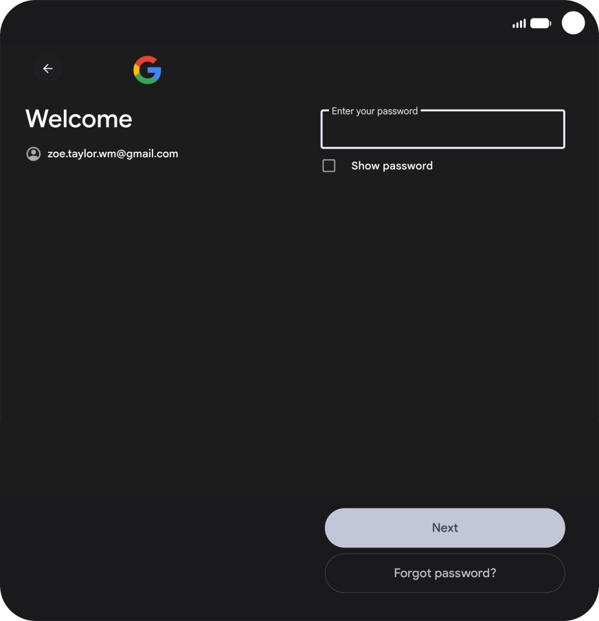 Press the field below 