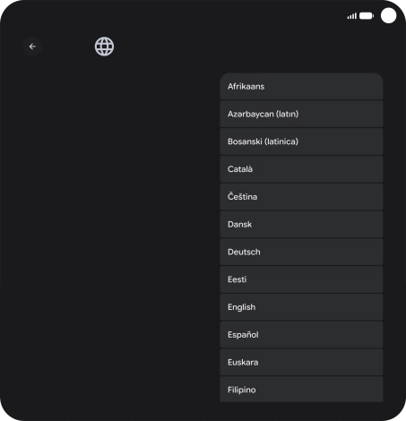 Press the required language.