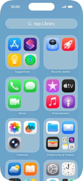 Press the required app.
