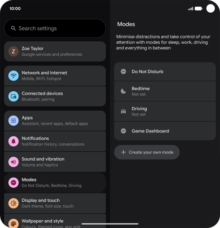 Press Do Not Disturb.