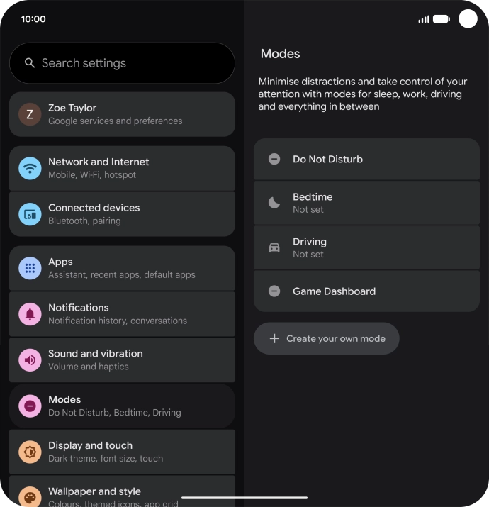 Press Do Not Disturb.