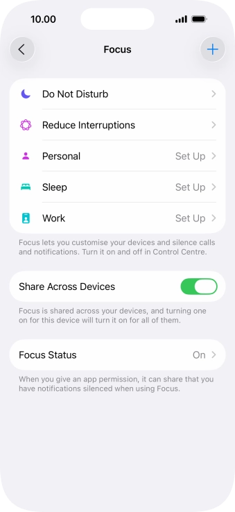 Press Do Not Disturb.