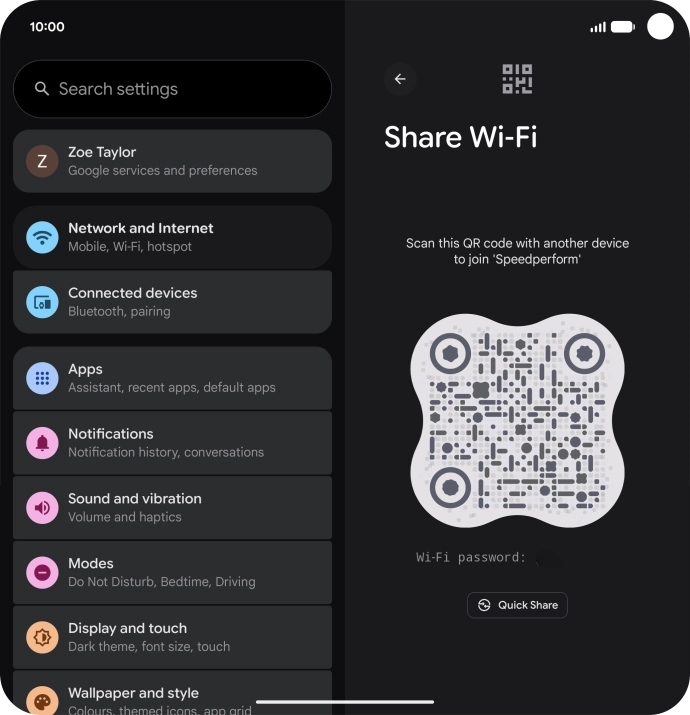 Place the QR code inside the camera frame on the other device to scan the code.