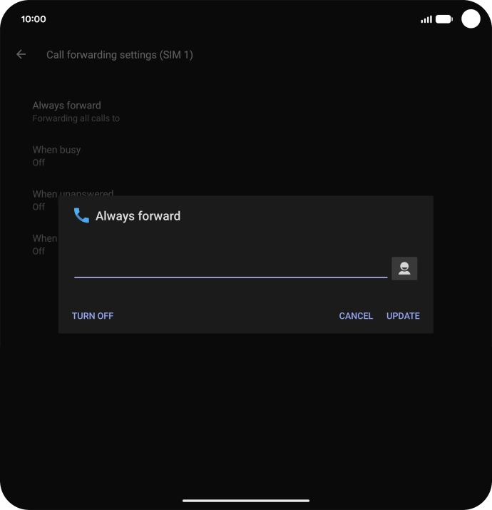 Press TURN OFF. Press TURN OFF.