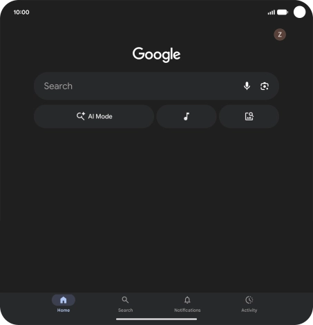 Press the profile icon.