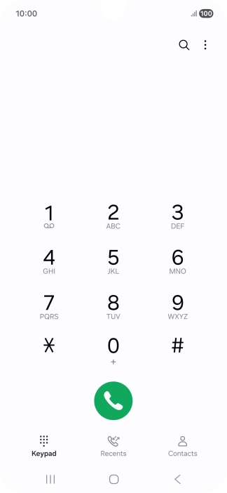 Press the menu icon.