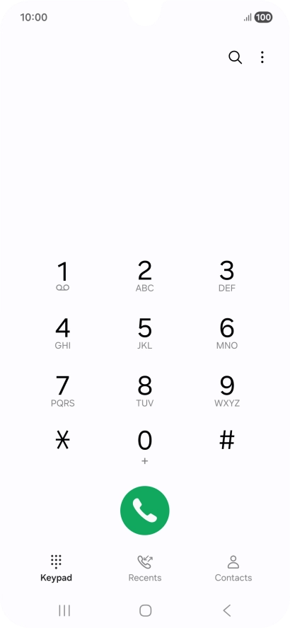 Press the menu icon.