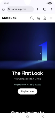 Press the menu icon.