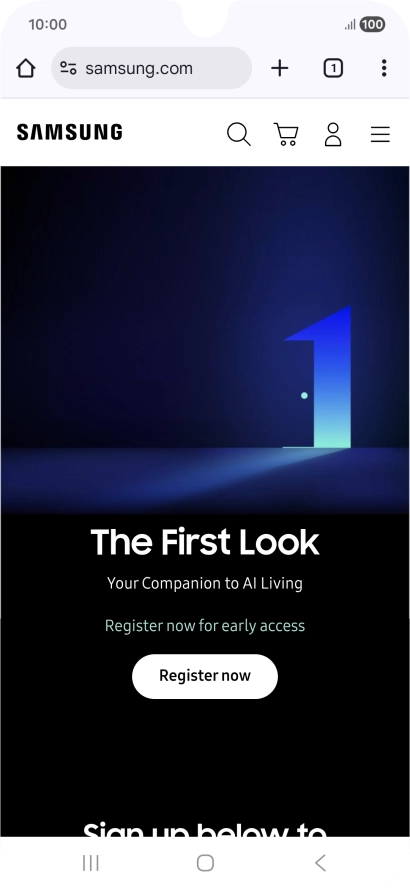 Press the menu icon.