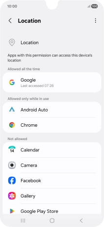 Press the required app.