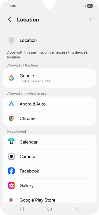 Press the required app.