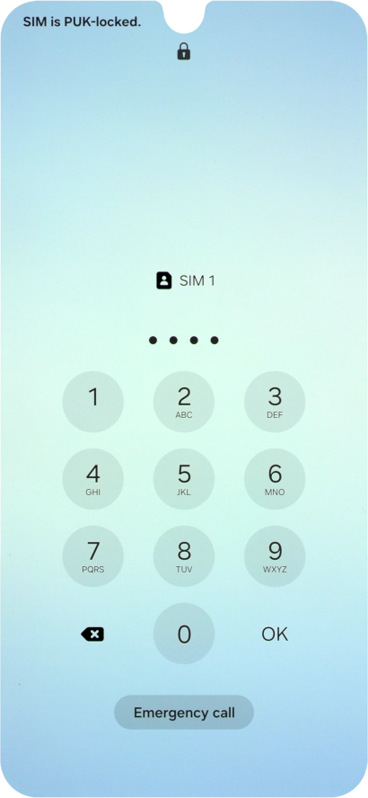 Key in a new four-digit PIN and press OK.