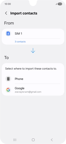Press the required Google account.