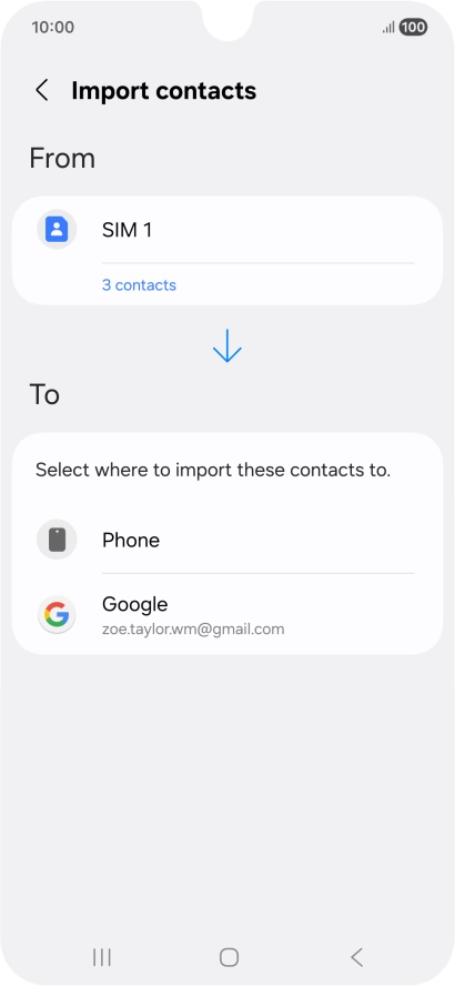 Press the required Google account.