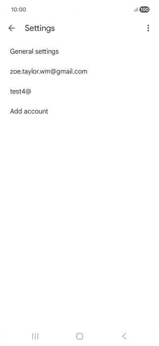 Press the required email account.