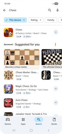 Press the required app.