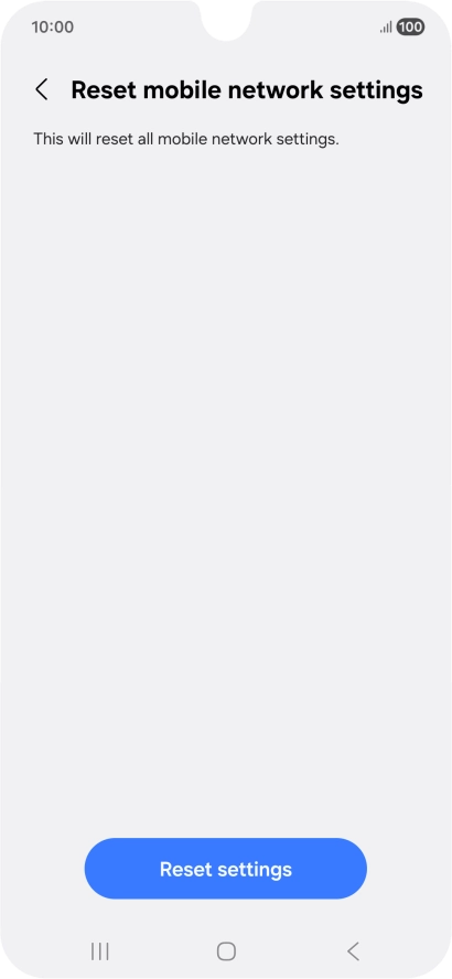Press Reset settings.