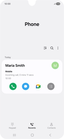 Press the menu icon.