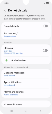 Press the indicator next to 