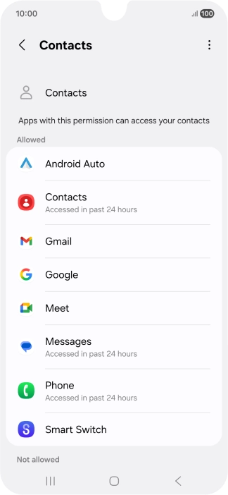 Press the required app.