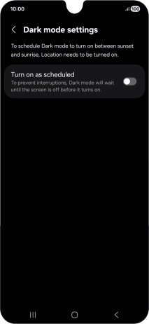 Press the indicator next to 