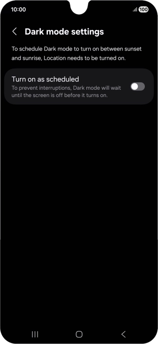 Press the indicator next to 