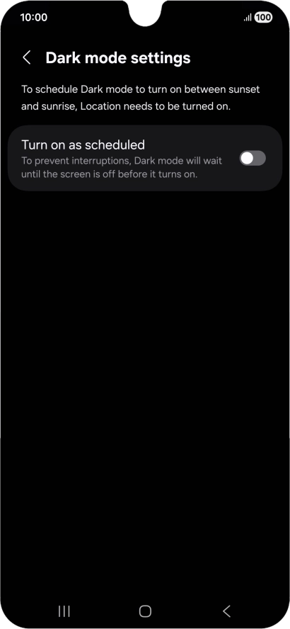 Press the indicator next to 