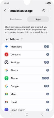 Press the drop down list.