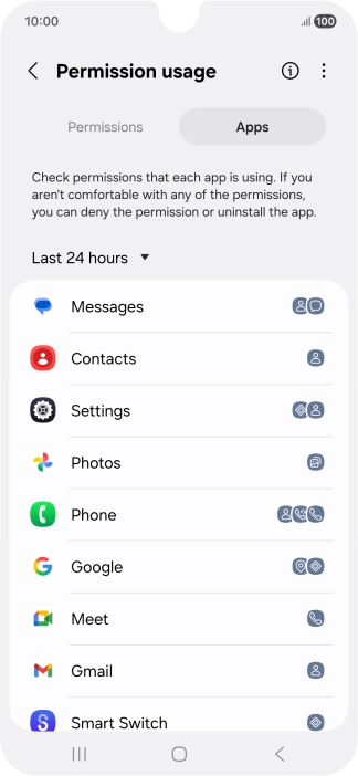 Press the drop down list.