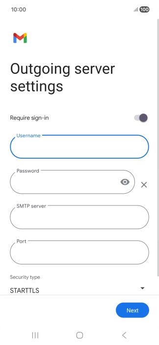 Press the field below 