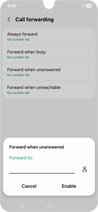 Key in +447836121121 and press Enable.