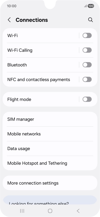 Press Mobile networks.