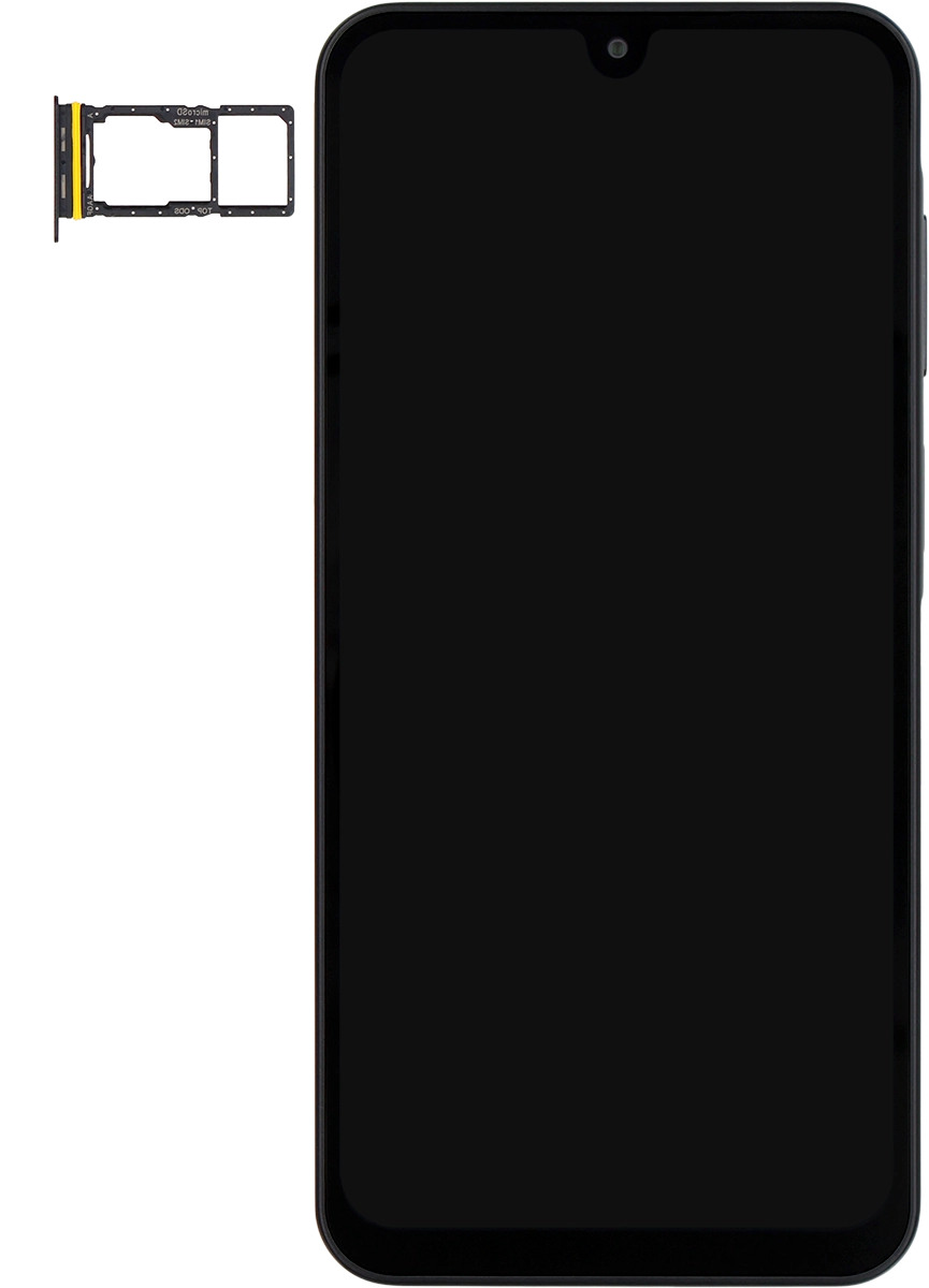 Turn your SIM so the angled corner of the SIM matches the angled corner of the SIM holder and place your SIM in the SIM holder.