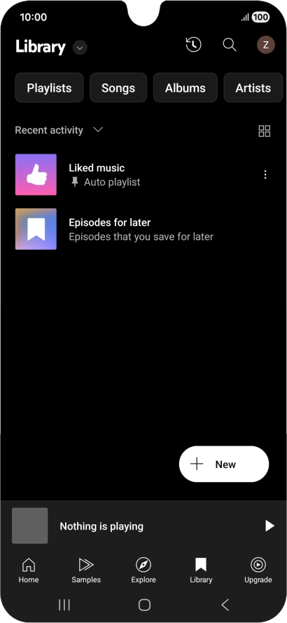 Press the drop down list.
