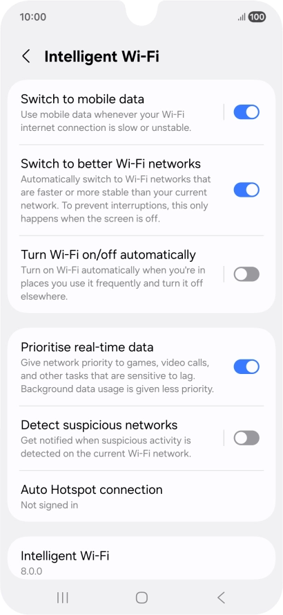 Press the indicator next to 