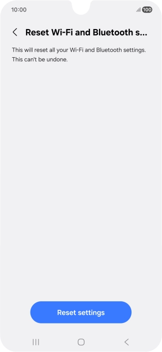 Press Reset settings.