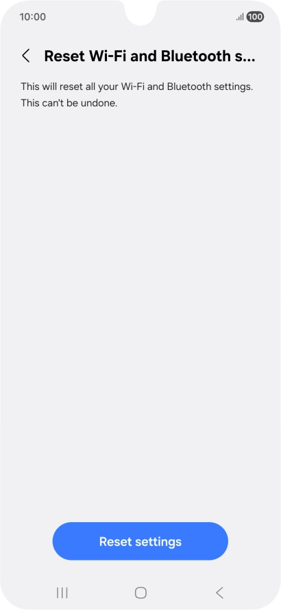 Press Reset settings.