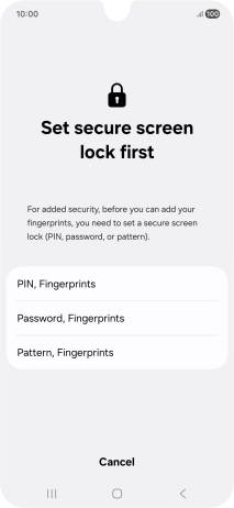 Press the required phone lock code and follow the instructions on the screen to create an additional phone lock code.