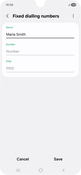 Press Number and key in the required phone number.