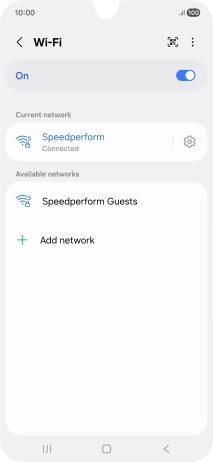 Press the settings icon next to the Wi-Fi network you're connected to.