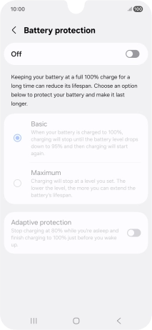 Press the indicator to turn the function on or off.