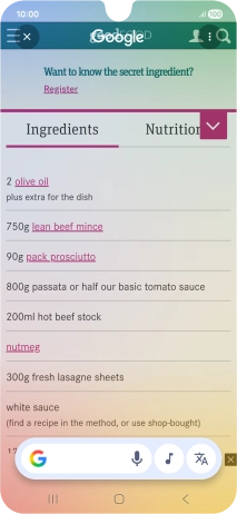 Press the translation icon.