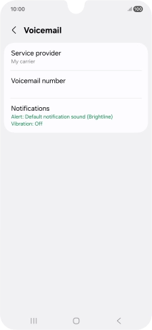 Press Voicemail number.