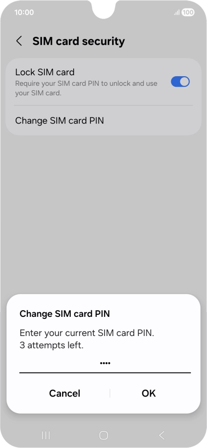 Key in your current PIN and press OK.