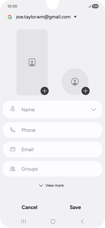 Press Name and key in the required name.