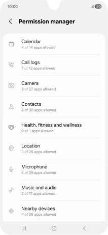 Press the required phone function.