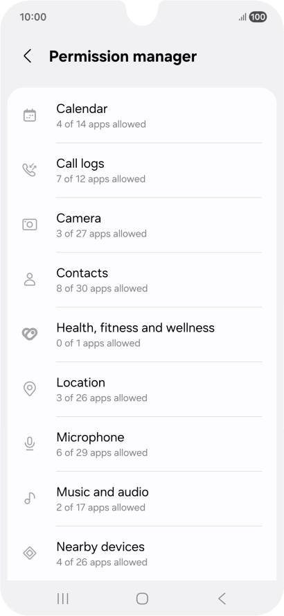Press the required phone function.