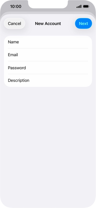 Press Description and key in the required name.