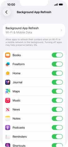 Press Background App Refresh.
