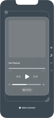 Press the remove icon on the required Control Centre page to remove it from Control Centre.